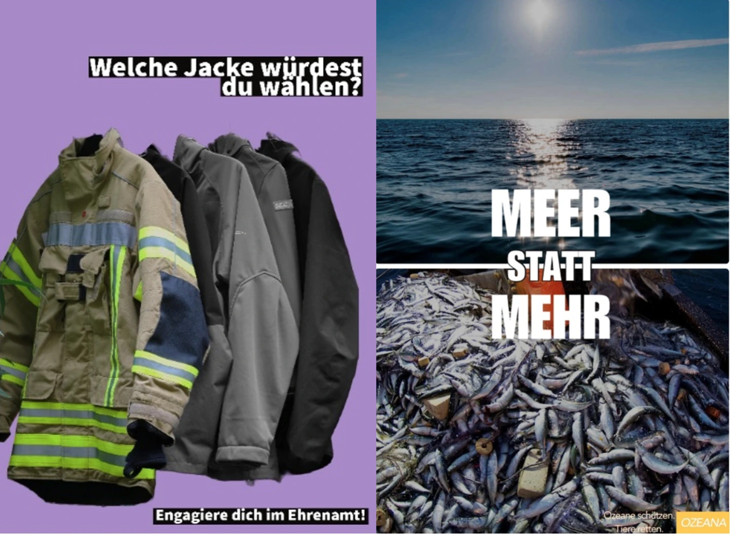 Schülerbeispiel zu einer Werbeanzeige „Für Werte werben“