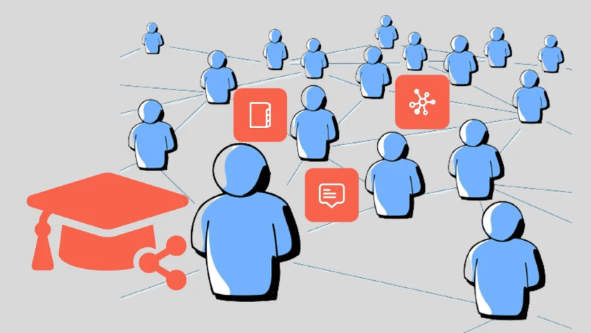 Symbol für teachSHARE Kurs zu Kollaboration mit Forum, Glossar und Wiki