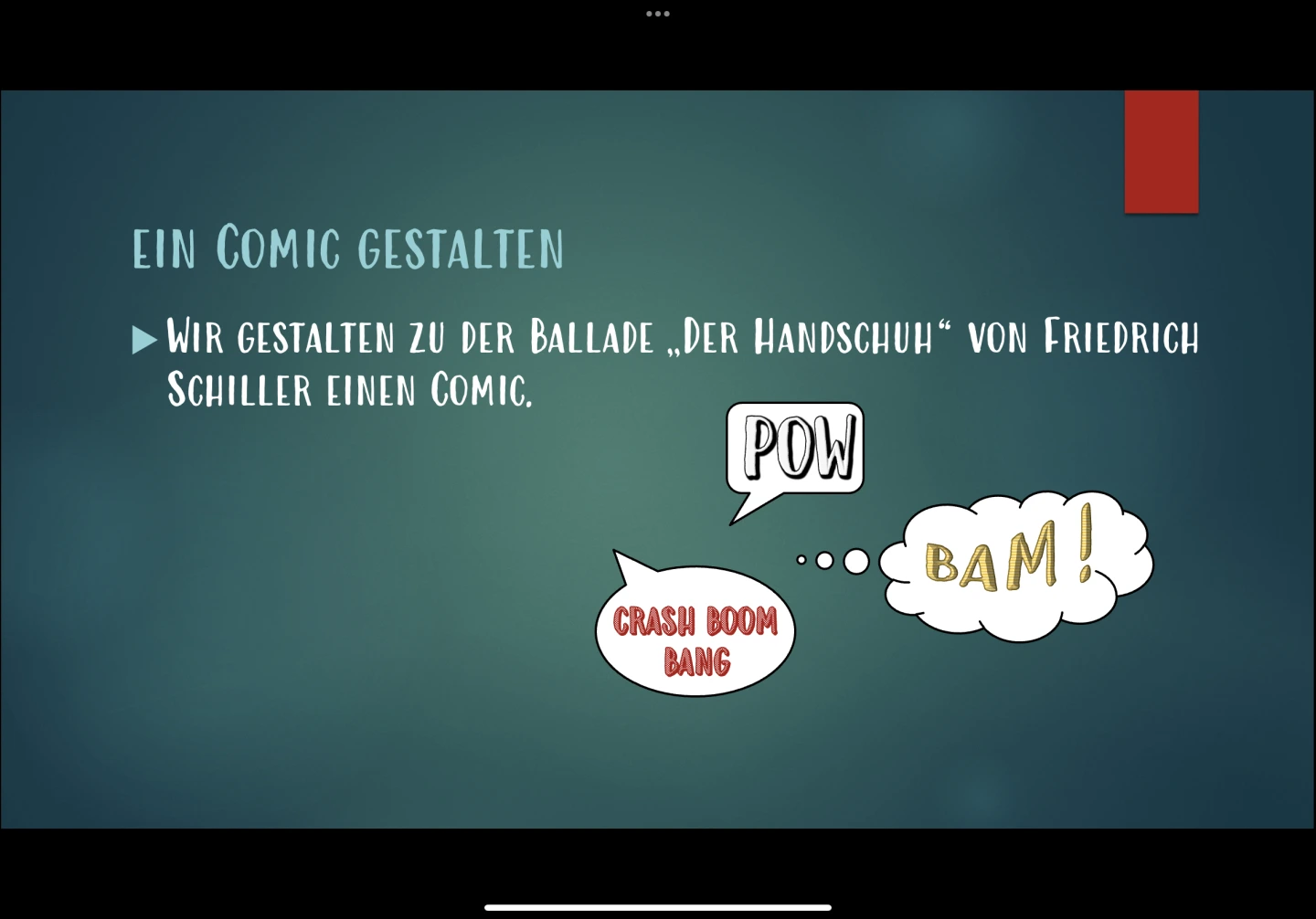 Arbeitsanweisung zur Themastellung