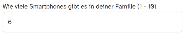 Zu sehen ist ein Screenshot, der den Fragentyp Numerische Antwort zeigt.
