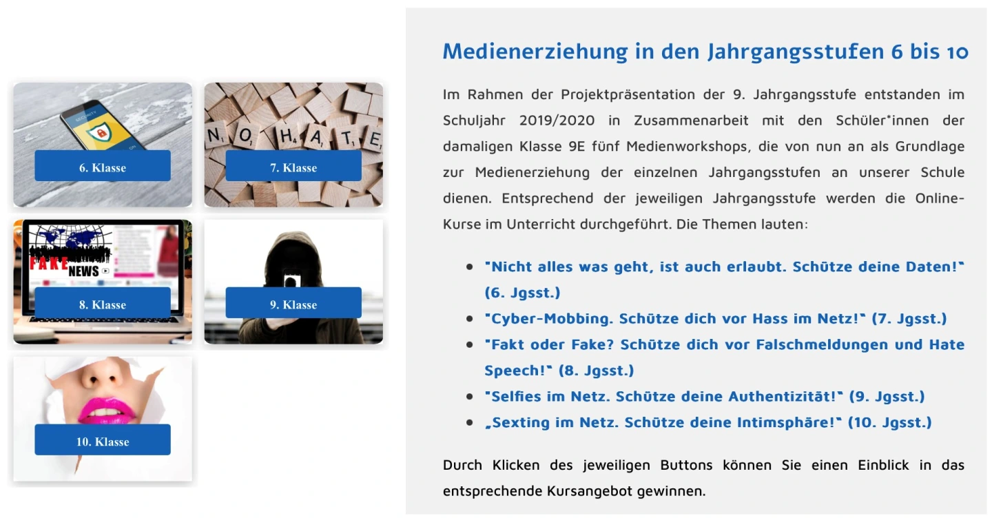 Auszug aus einem Medienworkshop von Lernenden für Lernende