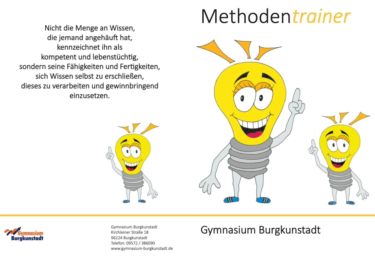 Titelbild des Methodentrainers des Gymnasiums Burgkunstadt