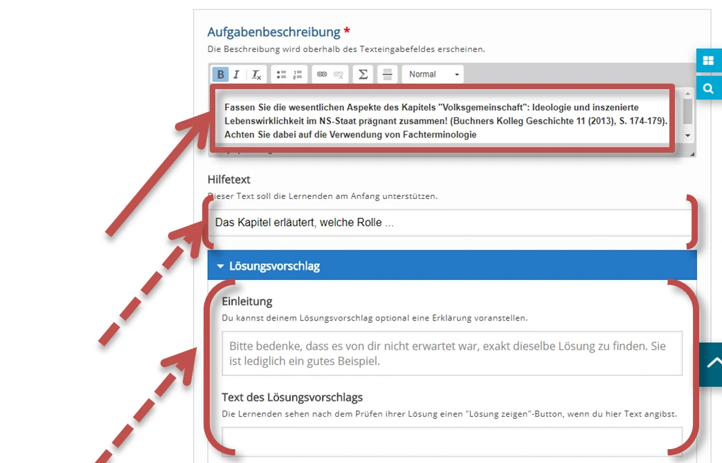 Screenshot Aufgabenbeschreibung