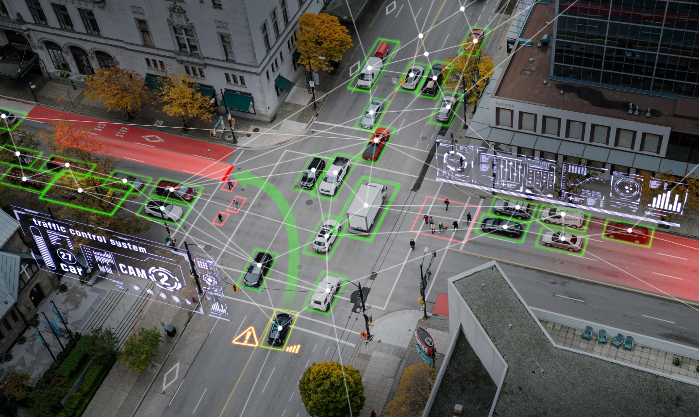 Künstliche Intelligenz von Deep Learning und Smart Traffic