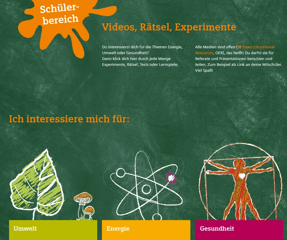 Schülerbereich Siemens Medienportal