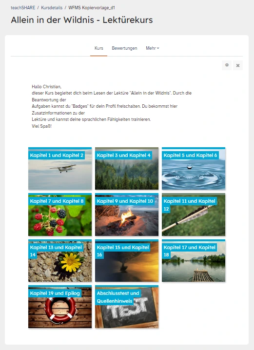 Screenshot Kachelformat