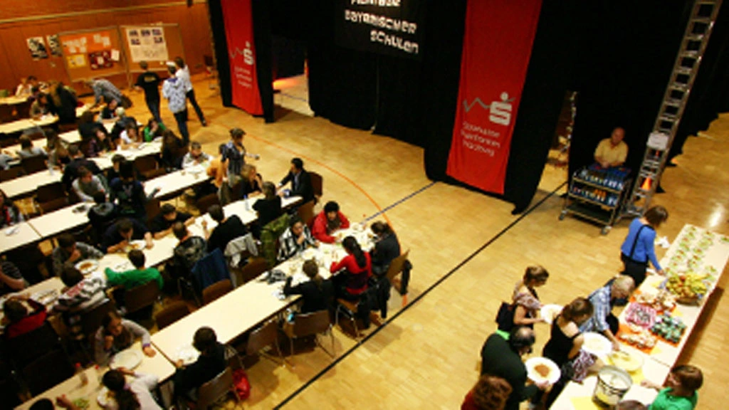 Foto von oben auf eine Veranstaltung der Filmtage