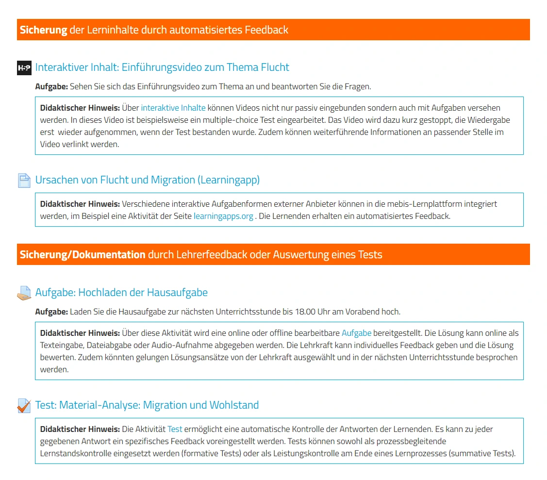 Screenshot aus dem Kurs – Ausschnitt: Bereich "Dokumentation"
