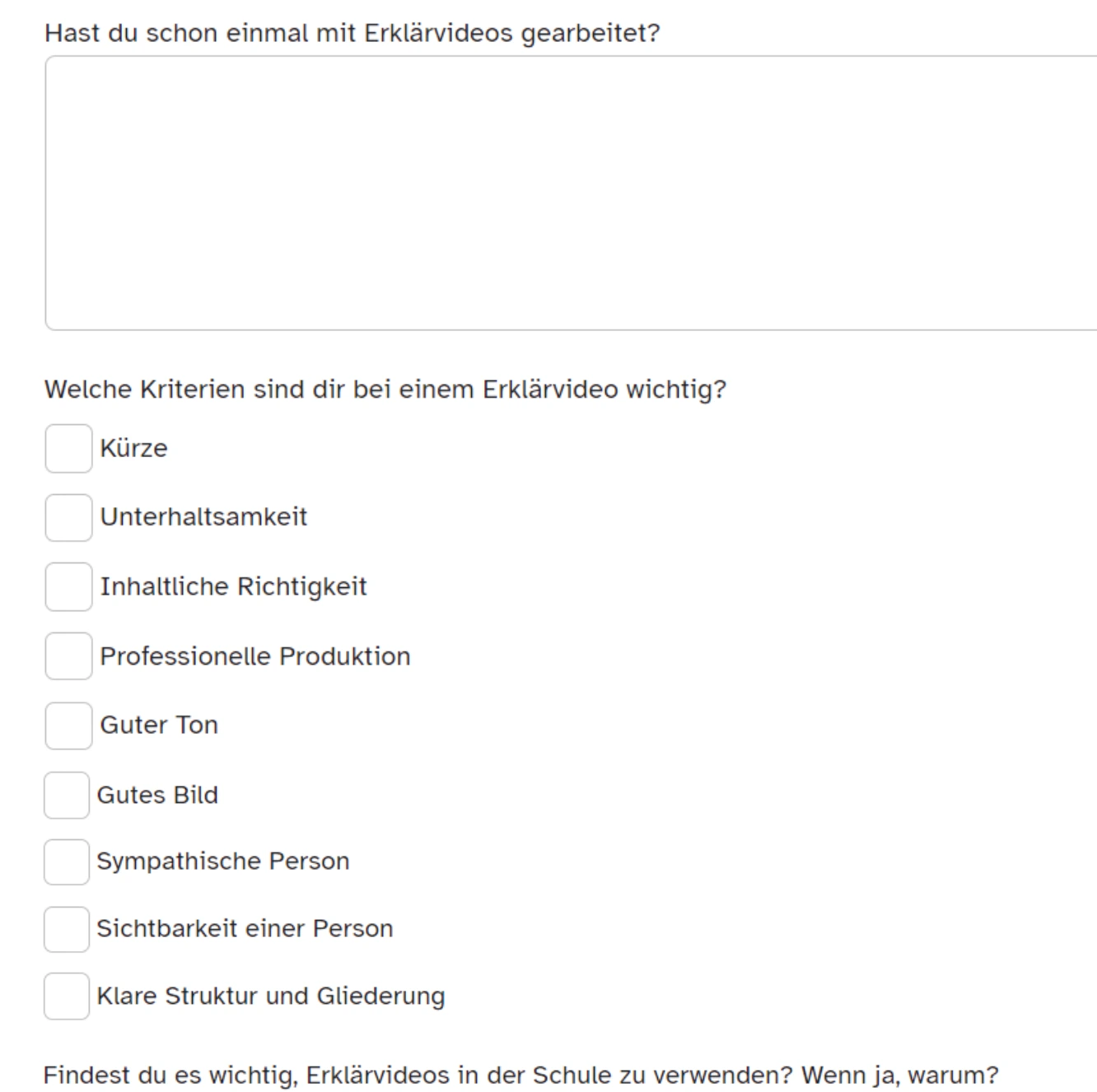 Kriterien