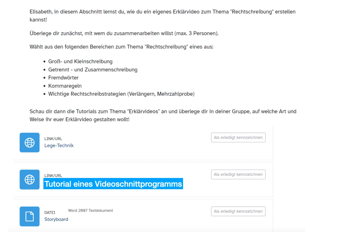Arbeitsauftrag