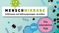 Beitragsbild zu der interaktiven App, MenschMikrobe