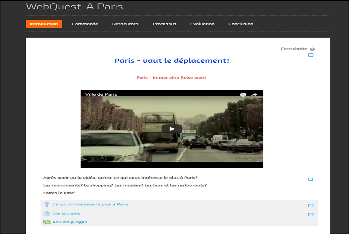Screenshot Einführung