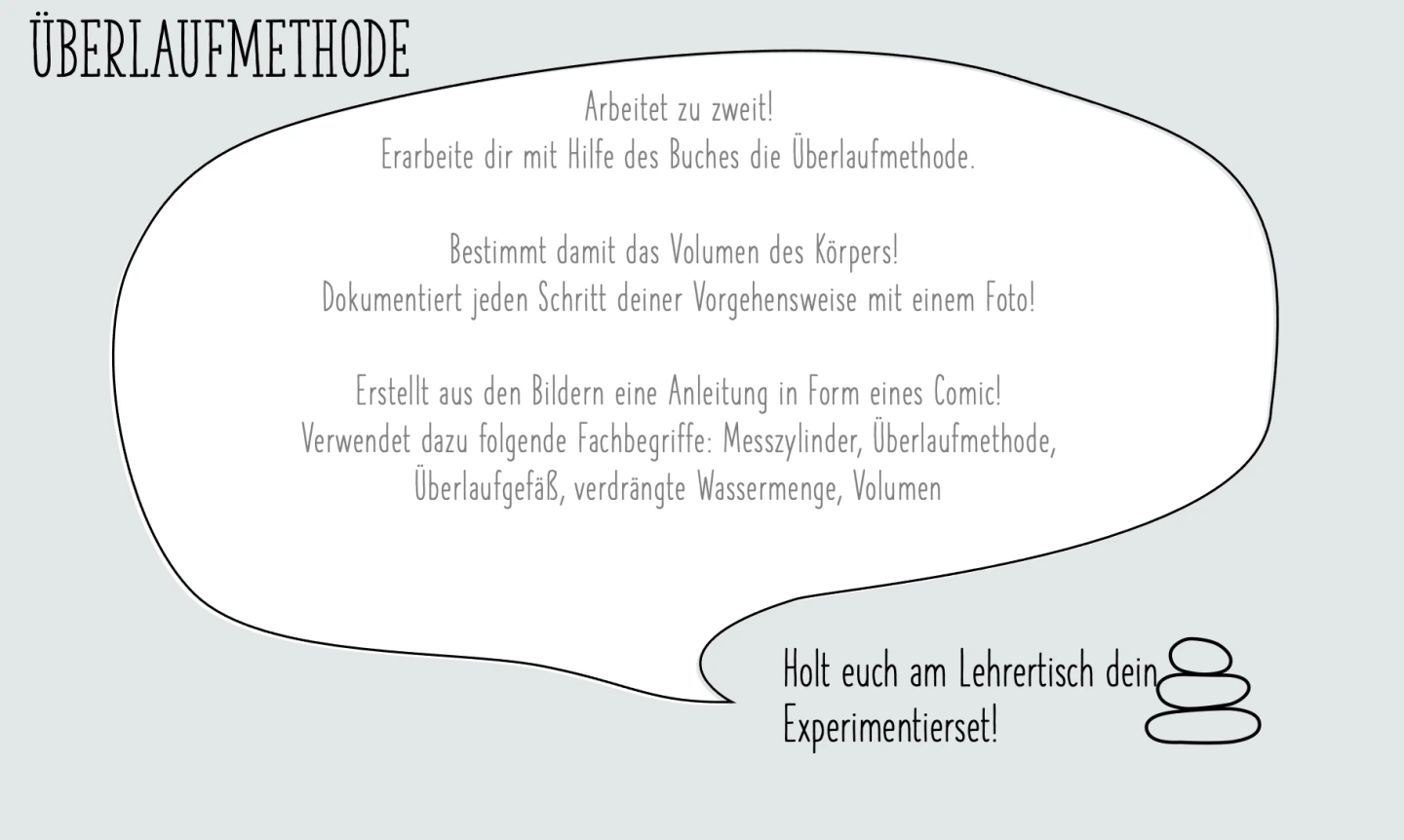 Arbeitsauftrag zur Überlaufmethode