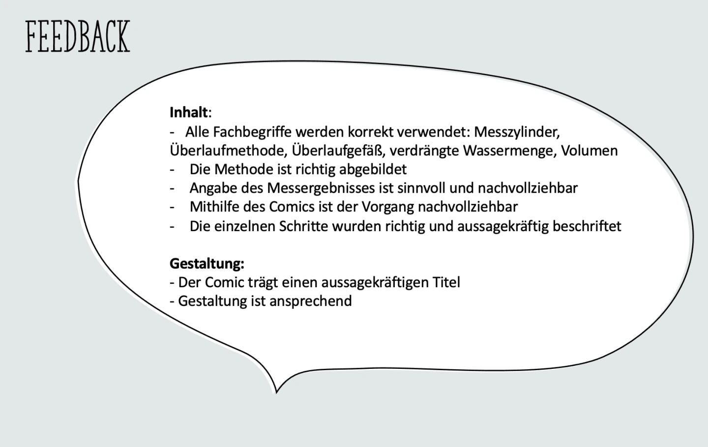 Arbeitsauftrag Feedback