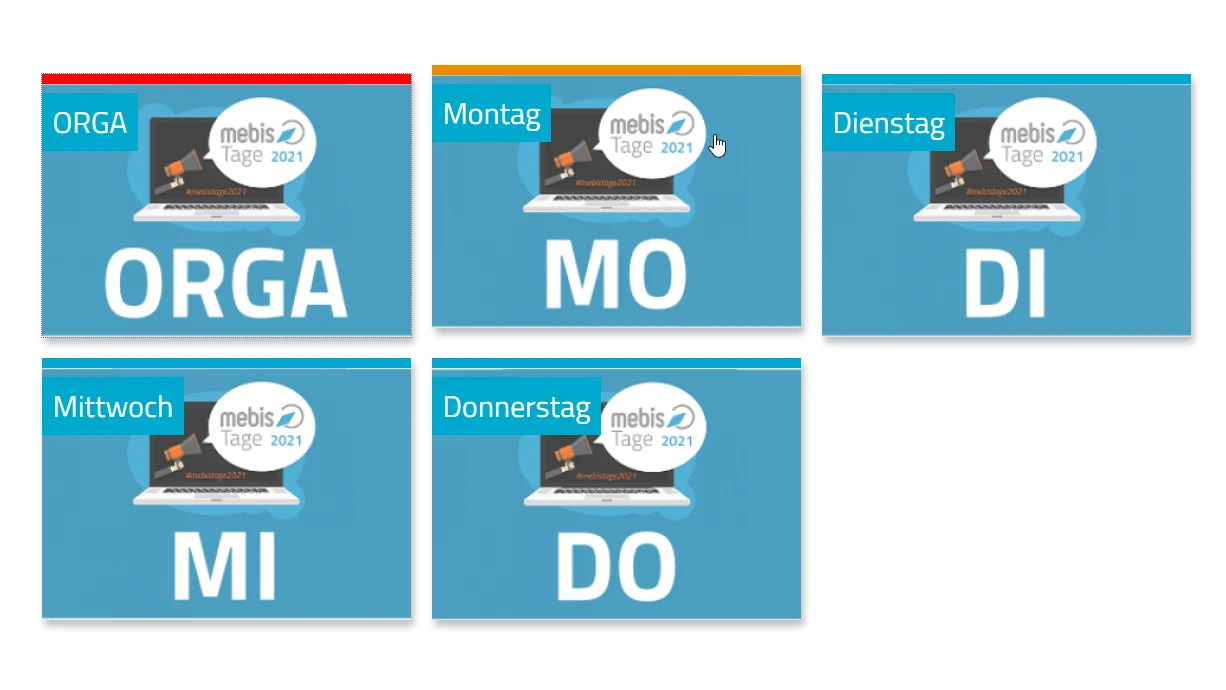 mebis Kachelformat - Beispiel mebis-Tage 2021