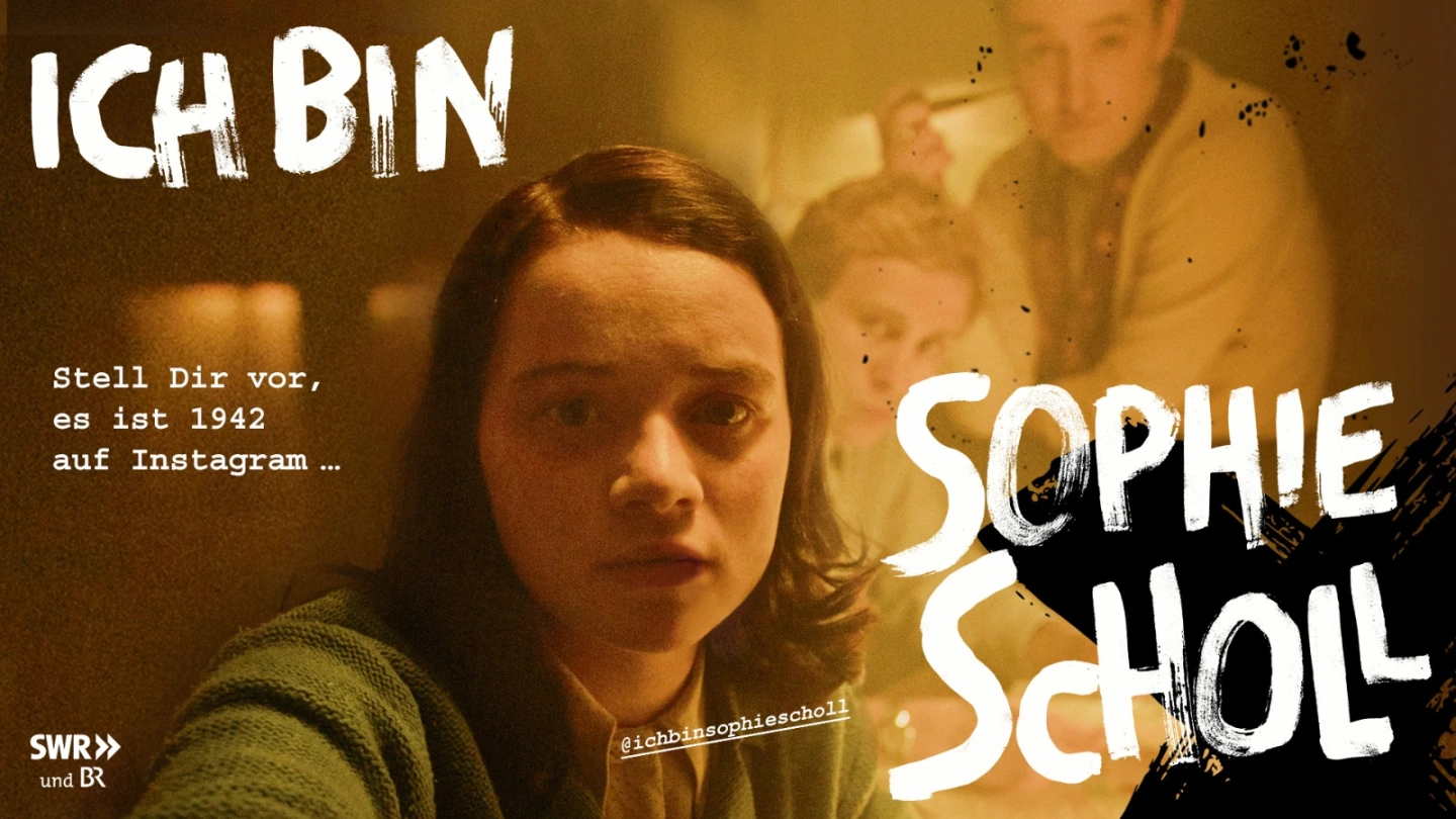 Hans Scholl (Max Hubacher), Sophie Scholl (Luna Wedler) und Alexander Schmorell (David Hugo Schmitz) arbeiten bis spät in die Nacht im Atelier. Bild: SWR/Rebecca Rütten/Sommerhaus Film