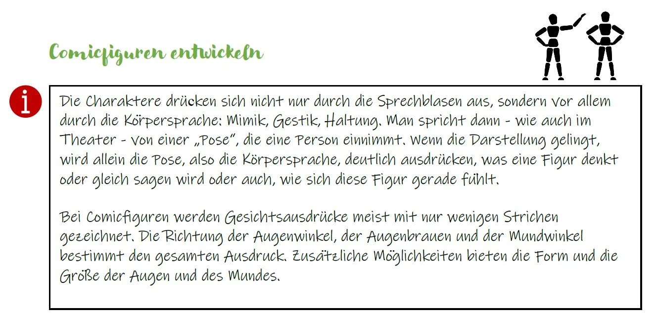 Arbeitsblatt_Comicfiguren entwickeln