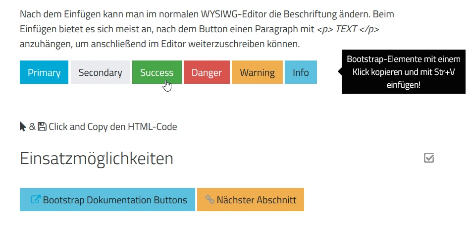 mebis Hacks - Bootstrap buttons