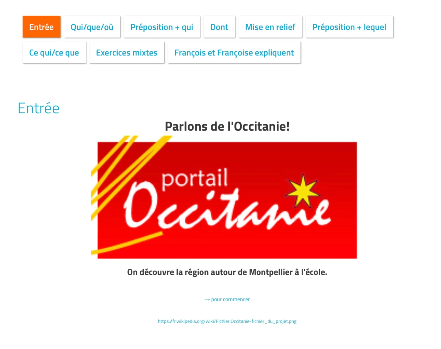 Screenshot aus dem teachSHARE-Kurs mit Übung zu den Relativpronomen