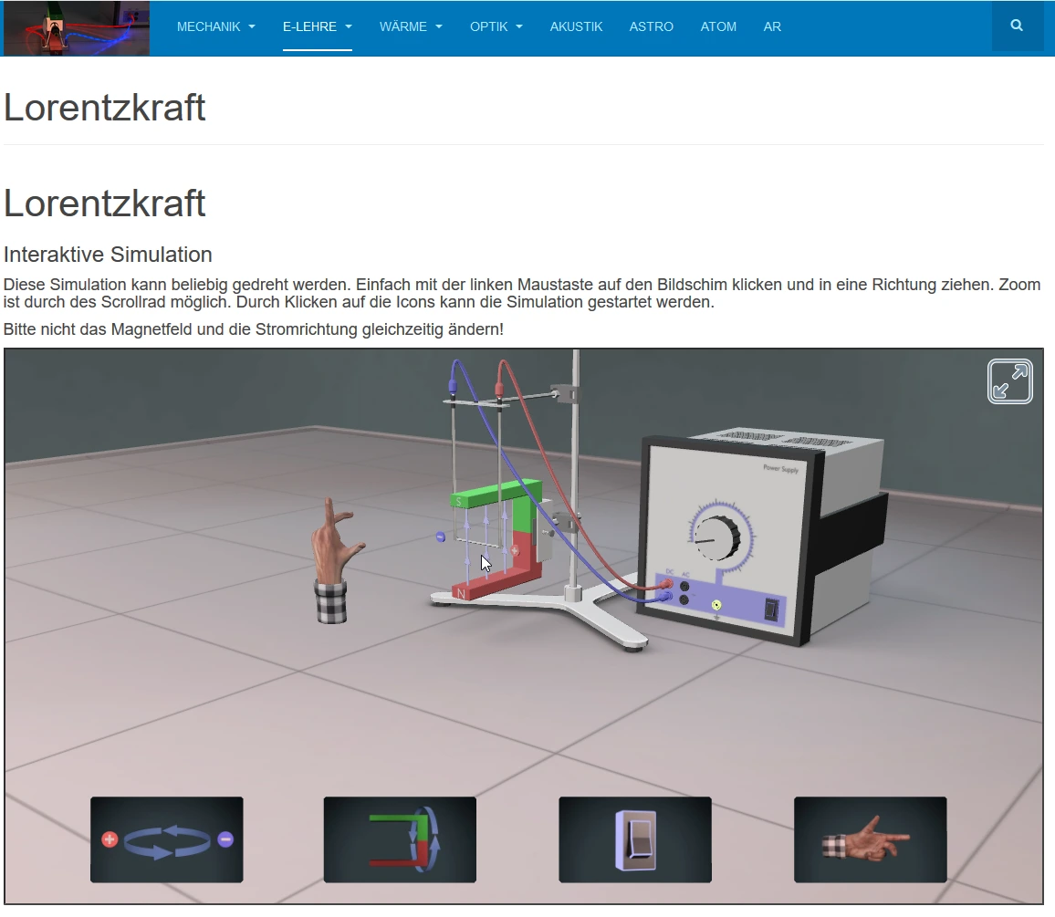 Simulationen und Videos von cg-physics.org