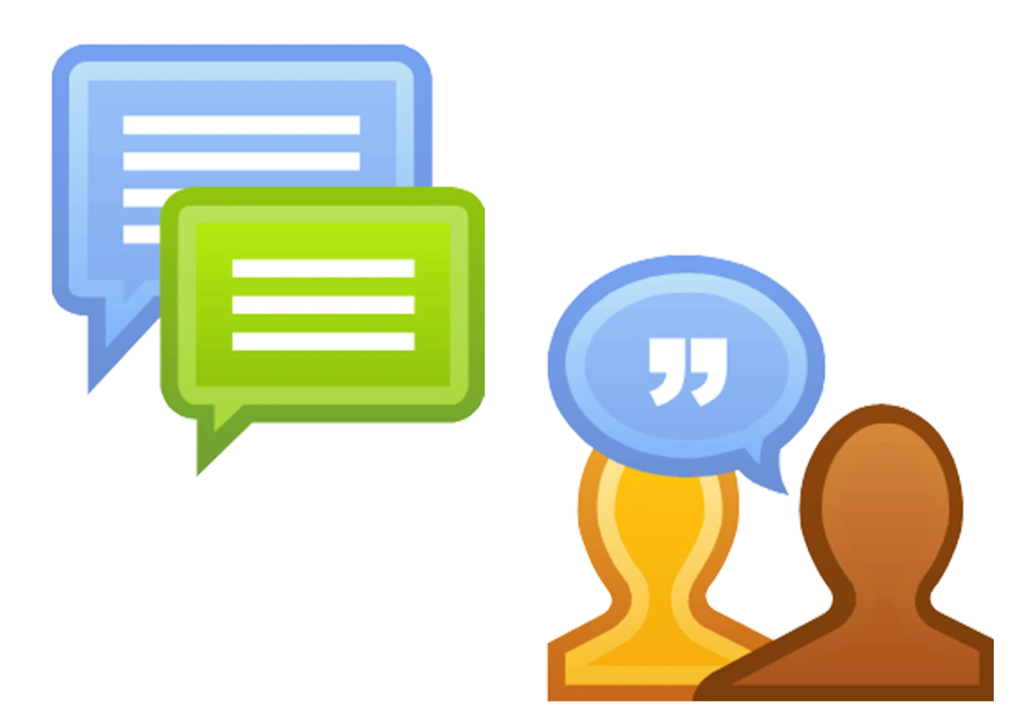 Icons der Lernplattform-Aktivitäten Forum und gegenseiteige Beurteilung